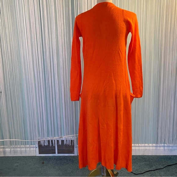 Orange Knit Maxi Cardigan Kimono Size XS - Picture 6 of 17